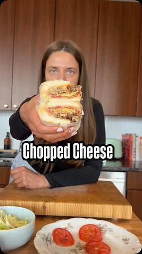 Chopped Cheese 1/2 pound ground beef 1/4 cup reclette chili cheese 1/2 medium onion, diced 1 tsp sazón seasoning 1 tsp adobo seasoning Salt and pepper to taste Ketchup Mayo 3 hoagies, toasted 9 slices tomato Thinly sliced romaine lettuce Shape the ground beef into 3 patties. Grease a flat top or skillet on high heat with neutral oil. Add the ground beef. Let it caramelize and flip. Add the onions. Cook for another 3 mins. Add the adobo and sazón. Start chopping the beef until it’s cut up into ch