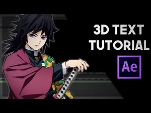 After Effects | 3D Text | Edit/AMV Tutorial