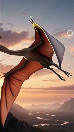 A flying dinosaur in the sky #flyingbeast #dino
