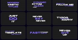 Kinetic Text Titles 2.0 | Premiere Pro