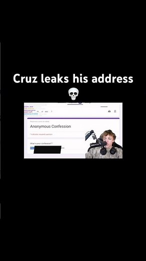 Cruz leaks his address on stream 💀#cruz #steak