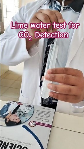Lime Water Test for CO₂ Detection #viralvideo #shorts #science