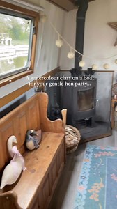 16 reactions | An arty hen party on the boat today… and it was beautiful 朗We took inspiration from the wedding flowers that the bride-to-be has been growing for her big day and grazed on a rustic canal boat picnic lunch.Perfect  #henparty #arty #creative #watercolour #bride #canalboat | Waterway Days with Emma Vallis | Facebook