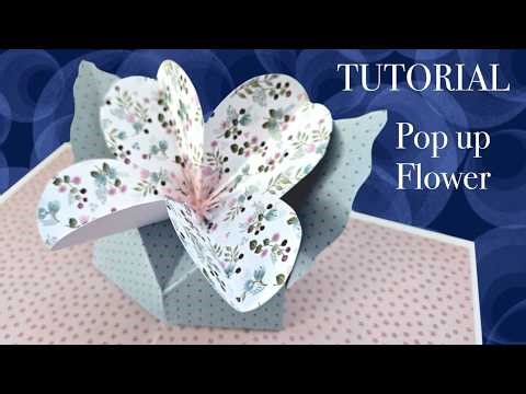 🌸 Tutorial How to make a Pop up 3D flower card #craft #popup
