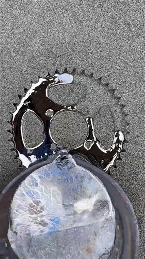 The Satisfying Process of Melting Metal Into a Sprocket #asmr #diy #trending