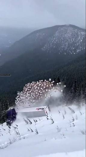 FedEx Semi Hits Black Ice, Plunges Down Mountain Embankment 🚚❄️