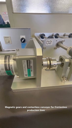 Magnetic gears and contactless conveyor