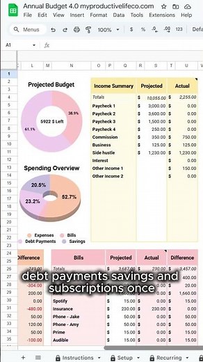The Easiest Way to Manage Monthly Bills | Budget Spreadsheet Feature