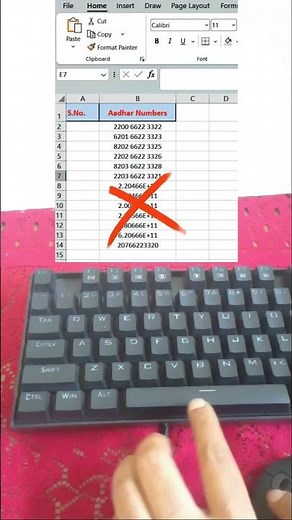 How to Convert Aadhaar Number into Proper Format | #keyboard #typing #computer