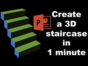 how to create a 3d staircase in PowerPoint im one minute