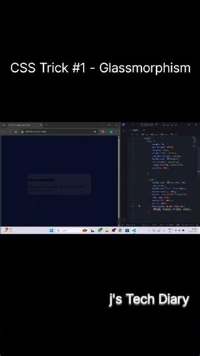 Glassmorphism CSS Trick | Modern UI Design Shortcut