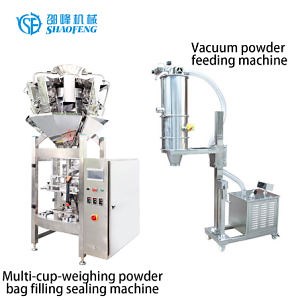 [Hot Item] Multi Cup Weighing Type Sachet Bag Filling Sealing Machine Vacuum Powder Feeding Loading Transporting Machine