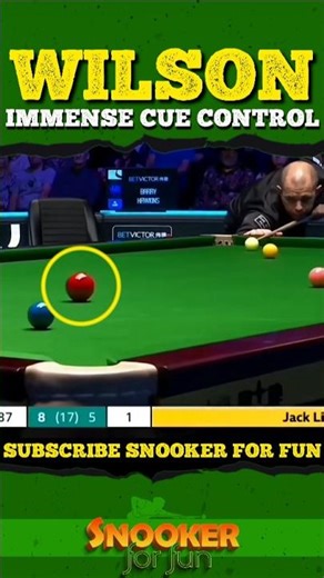 Wilson's immense cue control| #shorts #youtubeshorts #trending #snooker #ding #juddtrump #ronnie