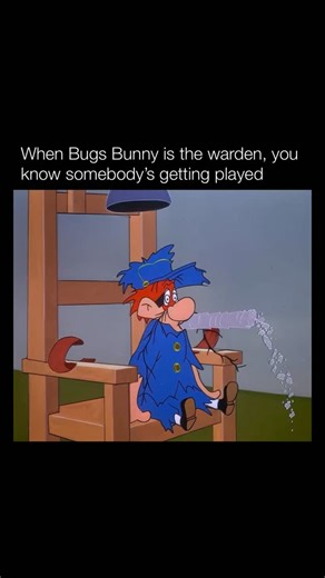Explaining Cartoons on Instagram: "Follow me👉@explainingcartoons In Big House Bunny (1950), Bugs ends up in prison by accident and immediately turns the place upside down. Yosemite Sam, playing the no-nonsense guard, thinks he’s finally found an inmate he can control. But Bugs flips the entire power dynamic before Sam even realizes what’s happening. Every rule, routine, and punishment becomes another opportunity for Bugs to run circles around him. What makes this short stand out is how it turns