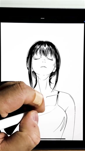 drawing eda on Instagram: "Dry texture + clean line — the perfect pair. This Procreate Brush Set includes both my Dry Ink Brush and Basic Ink Pen for a complete drawing workflow. 👉 Brush link in profile #draw #procreate #procreatebrushes #brushset #dryink #lineart #illustration"