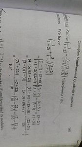 Complex Numbers and Quadratic EquationsEXAMPLE 12 Reduce (1-i... | Filo