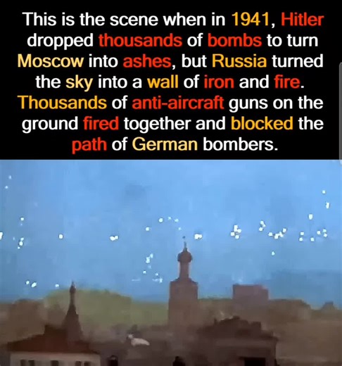 In 1941, during the Battle of Moscow, the world witnessed a city engulfed in flames. This was Russia in Fire as Hitler’s Air Force (Luftwaffe) launched massive air raids, dropping thousands of bombs to turn the capital into ashes. The night sky was illuminated by bright flares as German bombers tried to pinpoint targets. However, Russia responded with a massive wall of fire, using thousands of Anti-Aircraft guns to create an impenetrable shield. This brutal conflict forced thousands of civilians