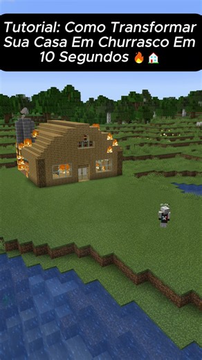 A LAREIRA QUEIMOU TUDO 😱🔥 Minha Casa VIROU CINZAS! | #MinecraftShorts