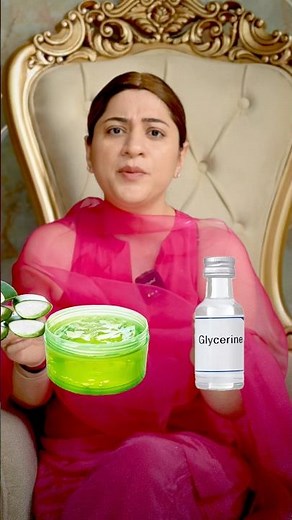 Skin Guru Divya’s glycerin glow secret ✨ Mix 1 tbsp coconut oil + pinch💛#NarialOilGlow #GlassSkin