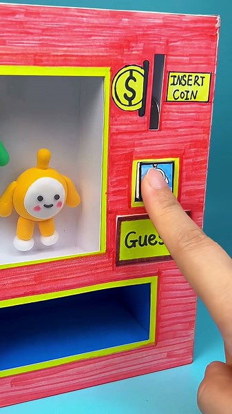 DIY Paper Labubu Toys Vending Machine _ Paper Art Creativity #shorts #papercraft
