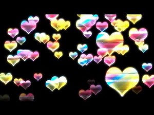 Falling Rainbow Hearts Motion Graphics Free Download