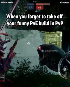 When you forget to take off your funny PVE build in Pvp | Destiny 2 Memes