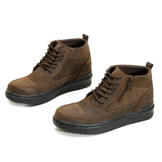 Men's Genuine Leather Pull-up Boots, Lace-up Work Ankle Boots - Etsy