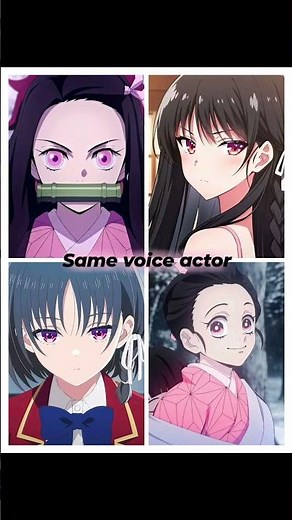 demon slayer 😈 voice artist 💫 in different anime the voice act 😎