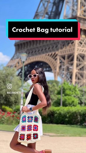 Full Tutorial on my YouTube- Ac Crochets #crochet #crochetbag #howtocrochet #crochetlove #paris