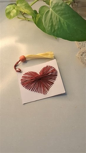 Easy Heart Bookmark 🧵🔖📚#trendingshorts #viralshorts #shortsviral