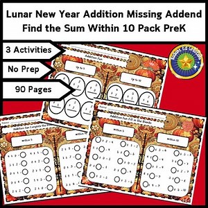 Lunar New Year Addition Math 10 Fact Fluency Place Value Logic Puzzle Number