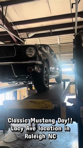 We don’t see this many Classic Mustangs at once very often.. Lacy Ave location/ Raleigh NC #henrysmufflershop #customexhaust #mufflershop #classiccars #mustang