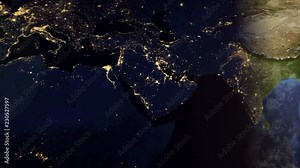 NASA Satellite Mediterranean Map Animated Time-Lapse