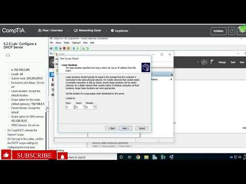 Network 6.2.5 Lab Configure a DHCP Server Testout