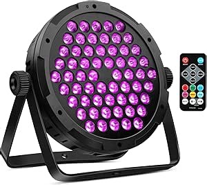 60LED Stage Par Lights: 90W RGB Color Mixing - Remote & DMX Control - Sound Activated Uplighting for Events DJ Wedding Home Party Church Club Band Festival Lighting