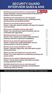 Security Guard Interview Questions and Answers | Security Guard Job Interview Questions and Answers