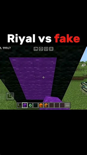 Riyal vs fake#minecraft#shorts#trending#chiragxd