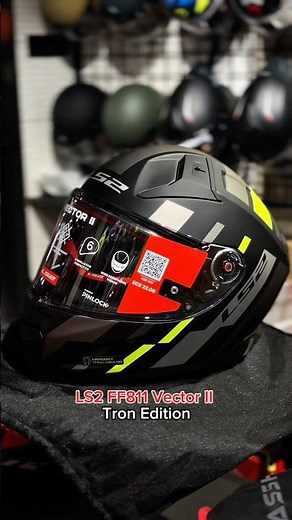 LS2 FF811 Vector II Tron Helmet - Matt Black HiViz Yellow