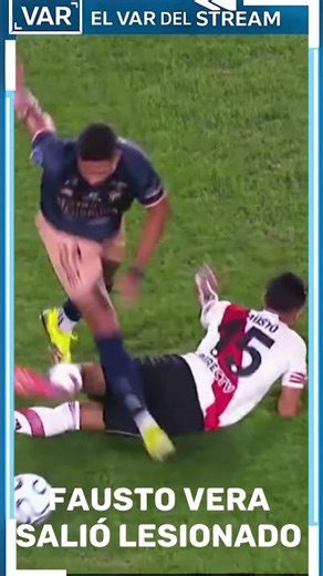ALARMA: FAUSTO VERA SALIÓ TOCADO #futbol #faustovera #riverplate