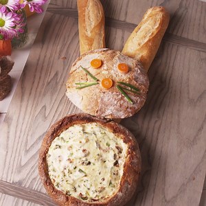 This Bunny Bread Dip is the Easter dish no one will be able to walk away from. Full recipe: http://dlsh.it/FQYSfVY | Delish