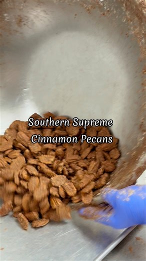 ✨Cinnamon Pecans✨ Crunchy, toasty, and perfectly sweet — our Cinnamon Pecans are coated in a warm cinnamon-sugar blend that tastes like the holidays in every bite! 🎄🤎 Made right here at Southern Supreme in Bear Creek NC, these are the perfect snack, gift, or stocking stuffer (if you can resist eating them first 😉). Come grab a bag in our showroom or order online — your sweet tooth will thank you! #SouthernSupreme #CinnamonPecans #SweetTreats #MadeInNC #HolidayFavorites | Southern Supreme Frui