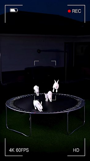 Rabbits jumping on a trampoline!#animals #rabbits | Lifeline Tails