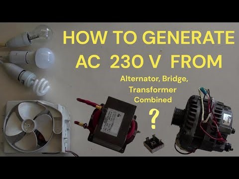 How To Generate AC 230 V output From Car's Alternator?