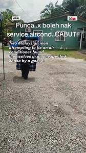 1.3K views | This man's mission to repair an air conditioner took a hilarious turn when he found himself being chased by a rather feisty goose!  @luqmanhakii #theSun #theSunMY #local #OnlyInMalaysia #UnexpectedChallenges | The Sun Malaysia | Facebook