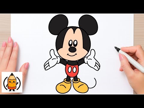 How To Draw Mickey Mouse For Beginners | Easy Step By Step Drawing Tutorial