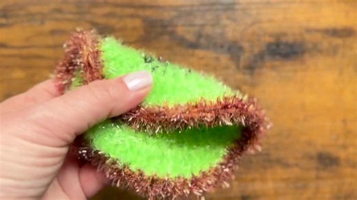 Reusable Crochet Scrubber Sponge – Kiwi Spongette, Eco-Friendly Dish & Body Scrub, Handmade, Washable, Zero-Waste Cleaning