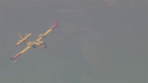 Firefighting aircraft hit by drone