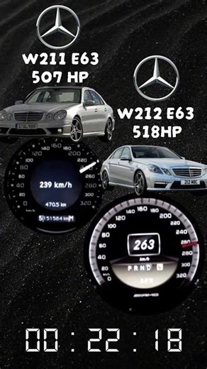 Mercedes E63 AMG W211 vs W212 | Top Speed Battle