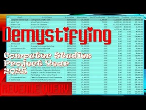 Part 9 || Demystifying 2025 Computer Studies Project | Query to Consolidate Revenue
