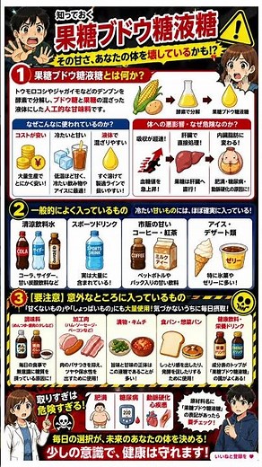 【警告】その「甘い罠」に気づいてる？果糖ブドウ糖液糖の正体と体に悪い理由｜ジュースやアイスだけじゃない！意外な食品に隠された糖尿病・肥満のリスクを徹底解説